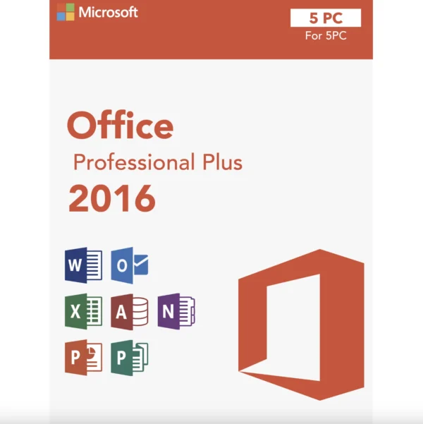 office 2016 pro plus 5 pc